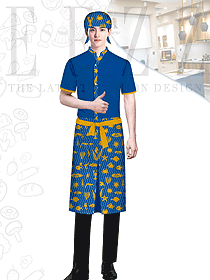 海鮮廚師工作服定制設計效果圖