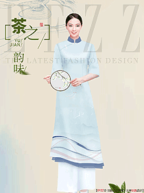 水療會所接待服務員咨客制服定制設計圖