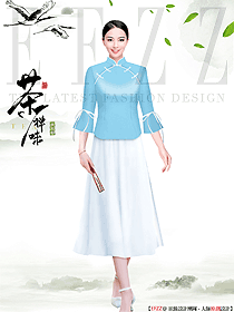 水療養生會所員工工作制服最新設計圖