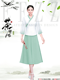 水療spa休閑區服務接待人員服裝定制設計圖