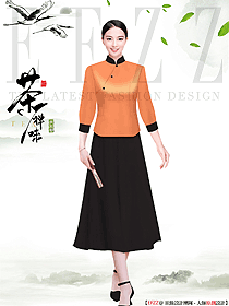 桑拿養生度假溫泉會所員工服裝設計圖