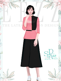 水療spa養生會所工作人員制服設計效果圖