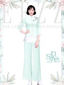 休閑會所服務生制服設計圖案例