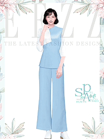 spa養生水療服務生工作服訂做設計圖