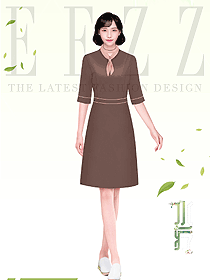 夏季會所美容院服務生制服設計大圖