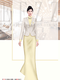 星級酒店賓館迎賓禮儀小姐服服務美女咨客制服