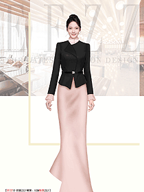 高級酒店dj公主制服西餐廳服務員咨客工作服設計