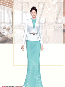 酒店工作服秋冬裝迎賓大衣冬裝呢子女門童迎賓咨客禮儀服設計