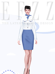 空乘面試職業裝制服套裝白襯衫女空姐上衣工作服藝考服裝半身裙子