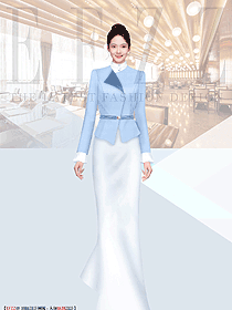 新款工作服酒店咨客迎賓服套裝原創設計