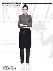 酒店西餐服務(wù)員夏秋冬長(zhǎng)袖工作服原創(chuàng)設(shè)計(jì)圖