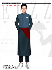 日本餐廳日式料理工作服居酒屋服務員生壽司店員工服裝設計