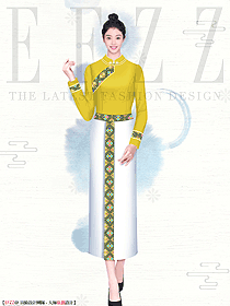 云南特色溫泉spa度假村酒店接待服務人員制服定制設計