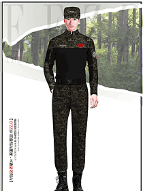 都市迷彩獵裝版保安制服設計效果圖