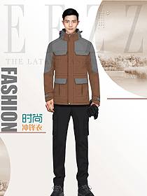 沖鋒衣男女秋冬季三合一戶外露營登山防風防水外套設計圖片