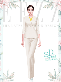 產康師陪護工作服套裝女技師制服設計圖