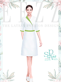 美容師工作服女春夏季養(yǎng)生館美容院工裝連衣裙