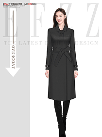 深灰色毛呢外套女呢子大衣秋冬季新款赫本風韓系氣質款服裝設計