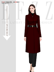 酒紅色風衣外套女春秋新款韓系中長款高級感大衣英倫風設計