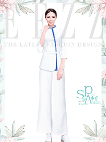 韓式醫(yī)療美容師工作服女套裝制服定制款設(shè)計圖