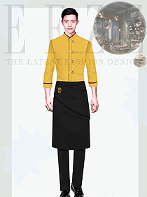 高檔酒店服務員工作服男款夏季短袖制服定制款