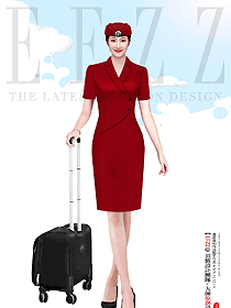 高鐵乘務(wù)員制服女職業(yè)學(xué)院夏季空姐制服