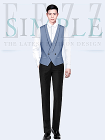 西裝馬甲男韓版修身商務正裝馬夾打底背心職業裝設計圖
