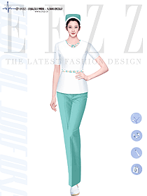 新款韓版護士工作服口腔醫院女醫生分體套裝設計服裝