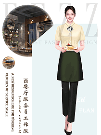 西餐廳奶茶咖啡店夏裝定制款女裝工服