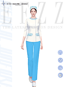 女薄款醫(yī)生美容院護(hù)士工作服