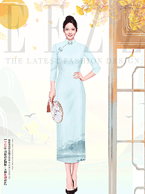 長款年輕款春夏中國風(fēng)氣質(zhì)旗袍女裝