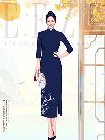 中國風(fēng)復(fù)古改良少女長款日常連衣裙旗袍服裝設(shè)計(jì)