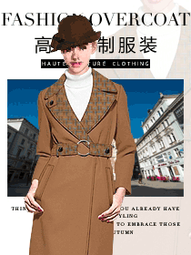 時尚秋冬大衣毛呢外套設計圖
