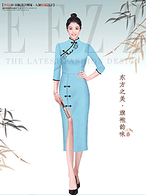 春夏新款時(shí)尚改良修身日常旗袍清純女孩款