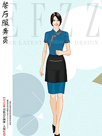 意大利餐廳女服務生制服制服設計圖