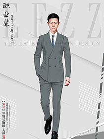 總裁辦公室男性員工制式西裝定制設計圖