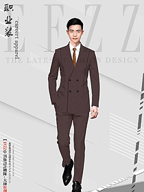紳士雙排扣西裝定制設計男裝西服效果圖