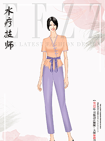 性感連衣中式桑拿工裝女夏季按摩技師服裝