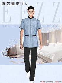 酒店物業(yè)保潔員工作服賓館客房PA制服設(shè)計圖
