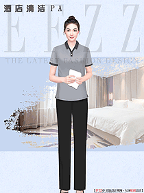 短袖醫院網咖清潔工阿姨工裝定制圖