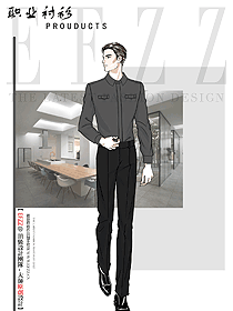 手繪款夏季翻領襯衫男韓版修身職業裝設計圖