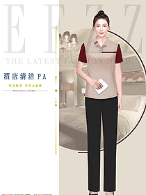 T恤款酒店賓館客房阿姨保潔工作服設(shè)計(jì)圖