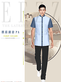 酒店客房清潔工裝醫院保潔工作服可印logo