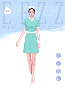 薄款工作服短袖彈力速干美容院護士服設(shè)計