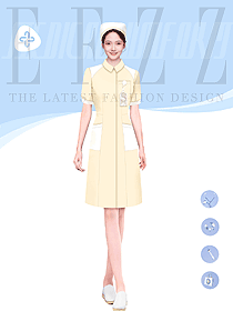 杏黃色洗手衣護士純棉套裝短袖女款工作服