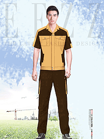 男夏季薄款酒店物業維修勞保服工服設計圖