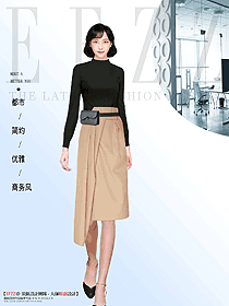 原創設計女職業裝長袖襯衫設計作品