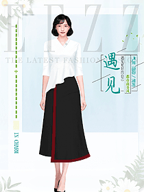 夏季新款通勤設計感V領收腰襯衫