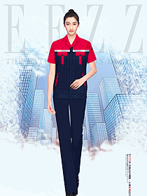 加油站4S店夏短袖工作服套裝薄款透氣制服