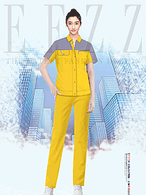 短袖工裝制服工廠車間勞保服汽修服設計圖